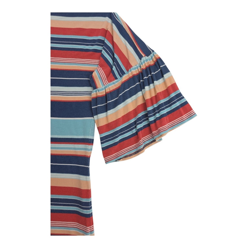Ruby Rd Multicolor Stripe Ruffle Sleeve Stretch T… - image 6